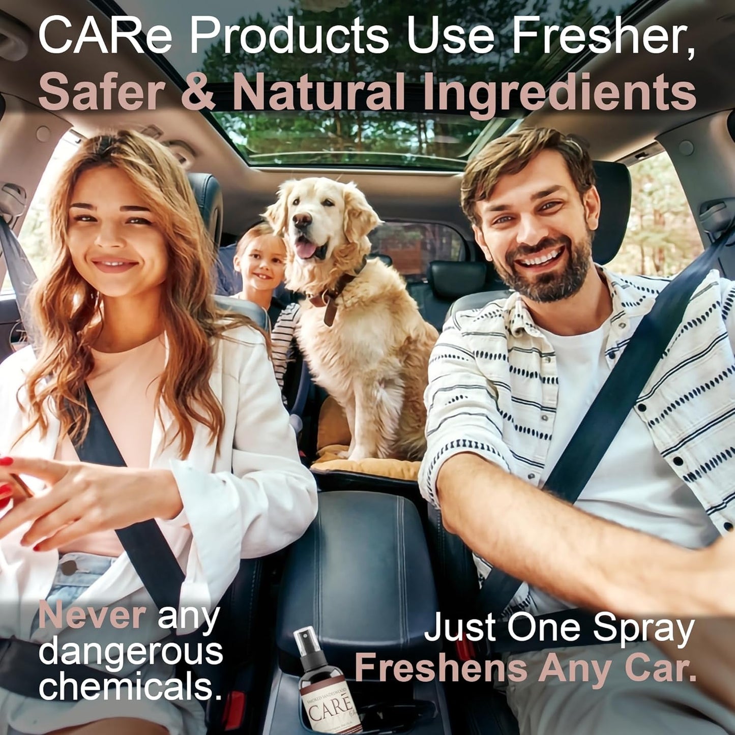 Car Spray Freshener - Luxury Car Air Freshener - Long Lasting Car Air Fresheners and Car Scents to Freshen up Car - 2Oz Automotive Air Fresheners (Smoked Sandalwood Scent, 2 Pack)